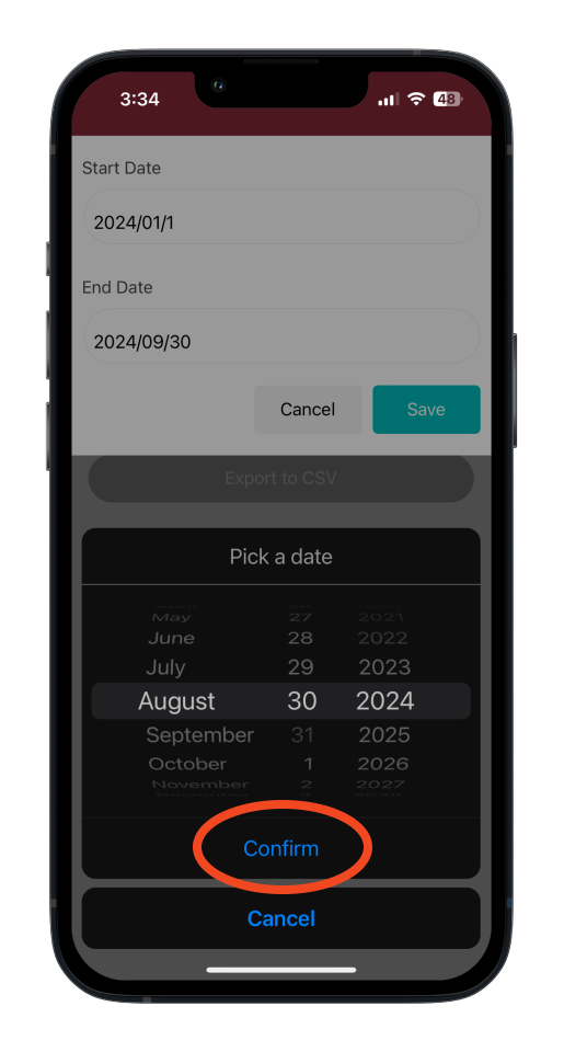 Bookipi Expense - How to export a report in CSV - 7