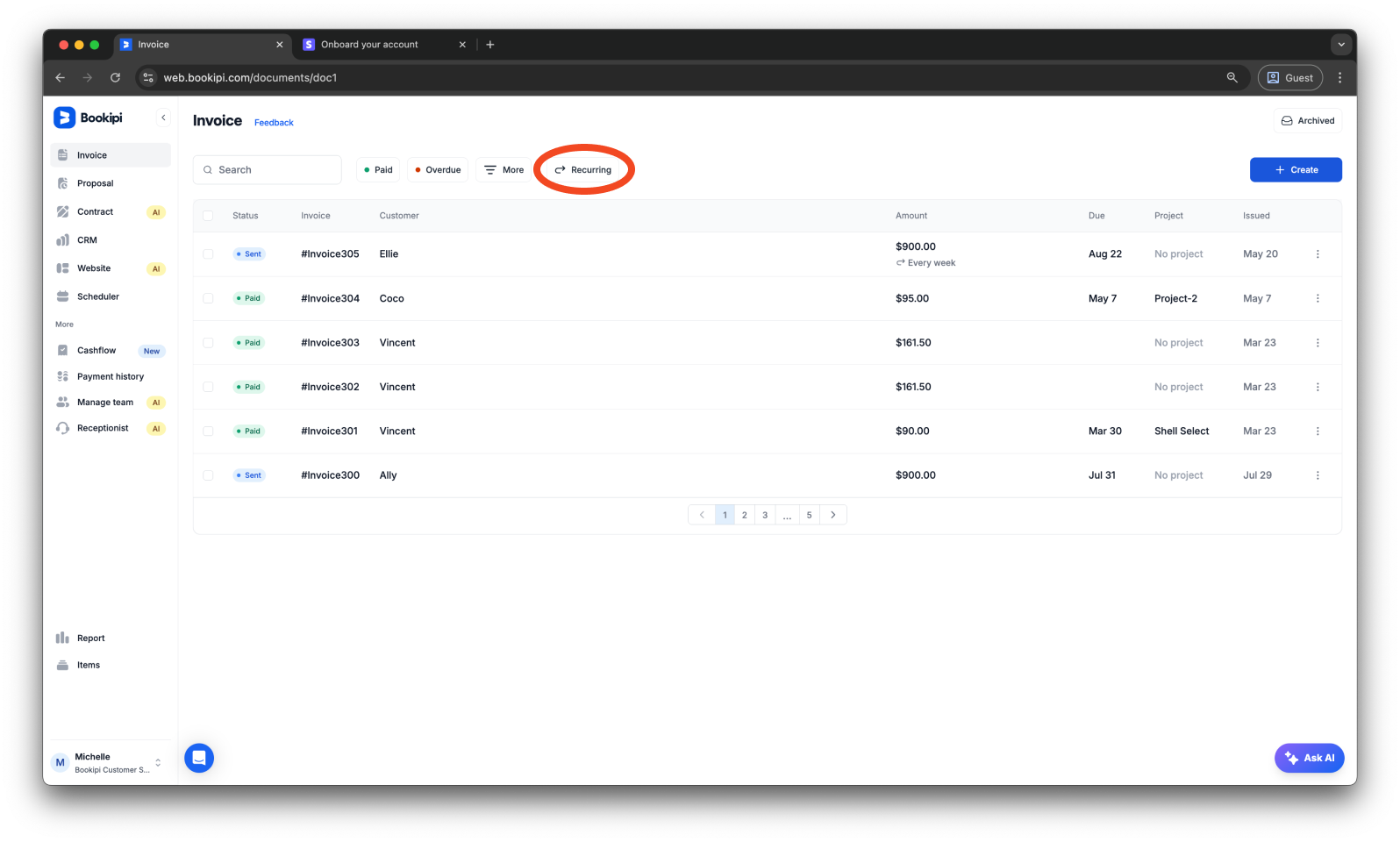 Invoice Web V2 - How to edit a recurring invoice - 2