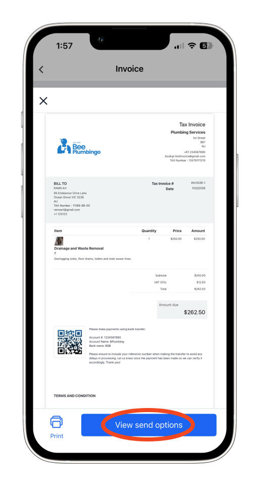 Uncategorized - How to create and send an invoice on the mobile app - 13