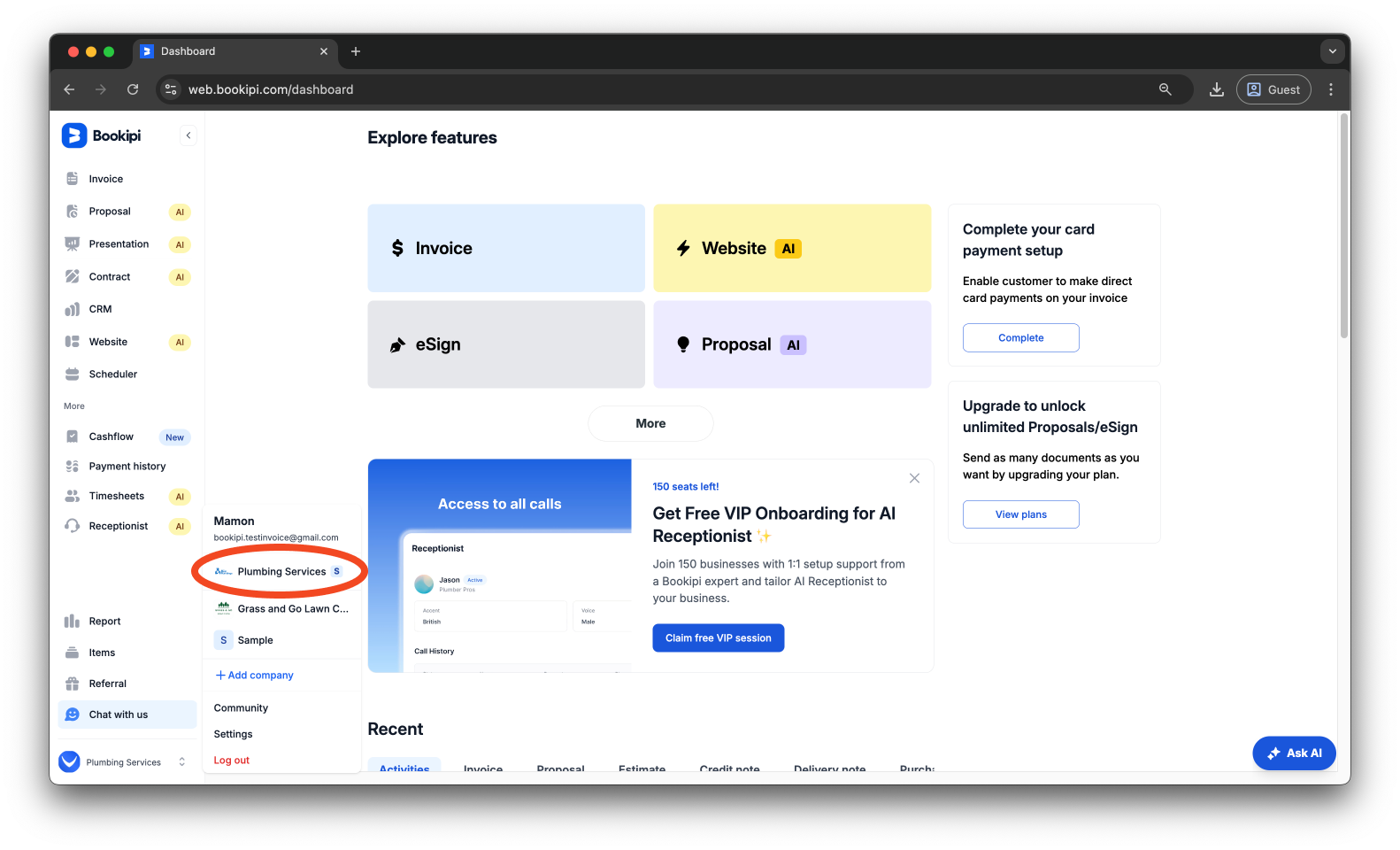 Invoice Web V2 - How to add bank details as notes on the Web App - 2