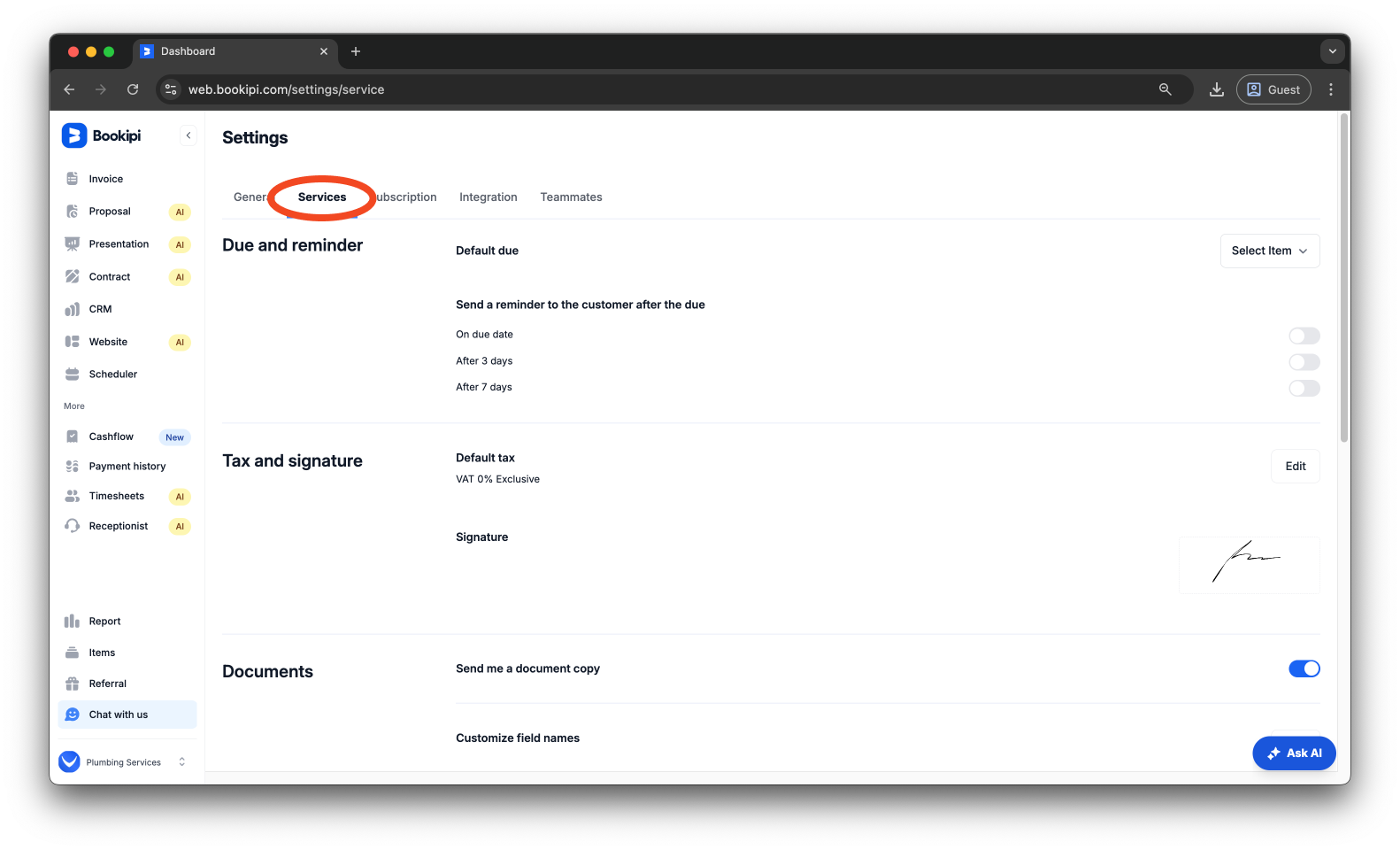 Invoice Web V2 - How to add bank details as notes on the Web App - 4