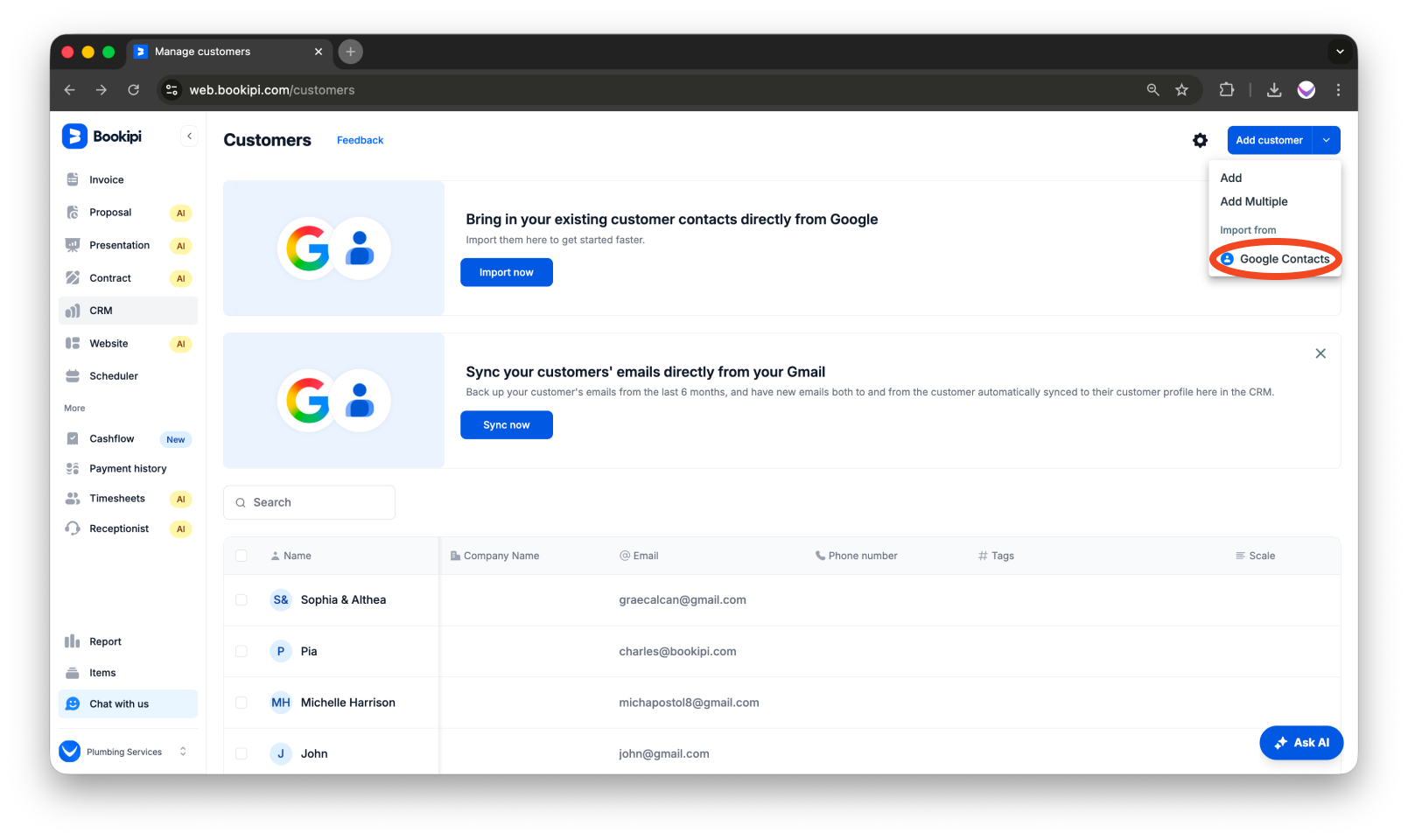Invoice Web V2 - How to add a customer to the customer detail screen - 17