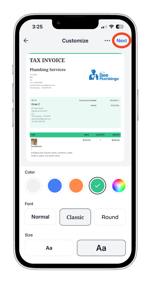 Uncategorized - How to create and send an invoice on the mobile app - 30