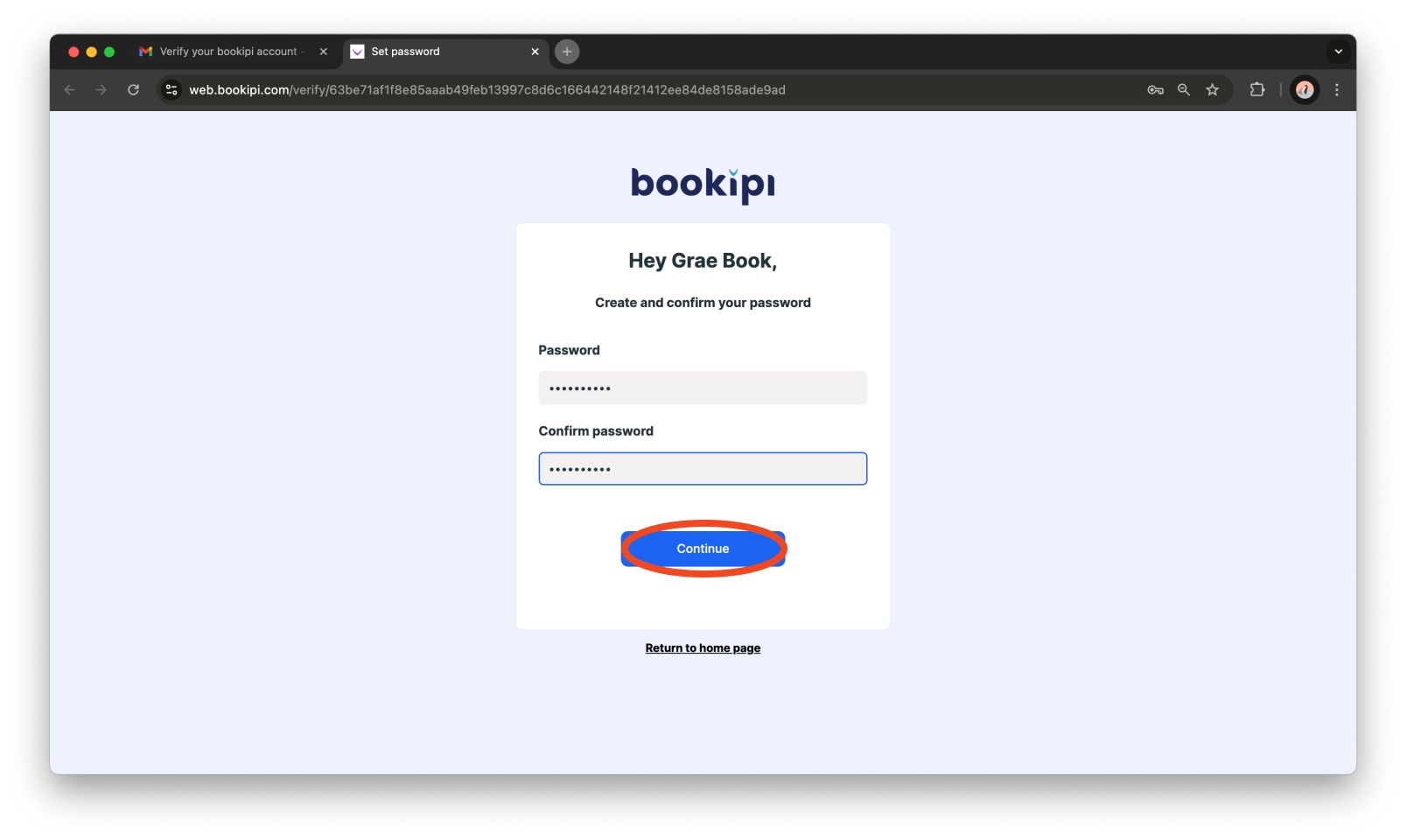 Invoice Web V2 - How to sign up to Bookipi Web v2 - 9