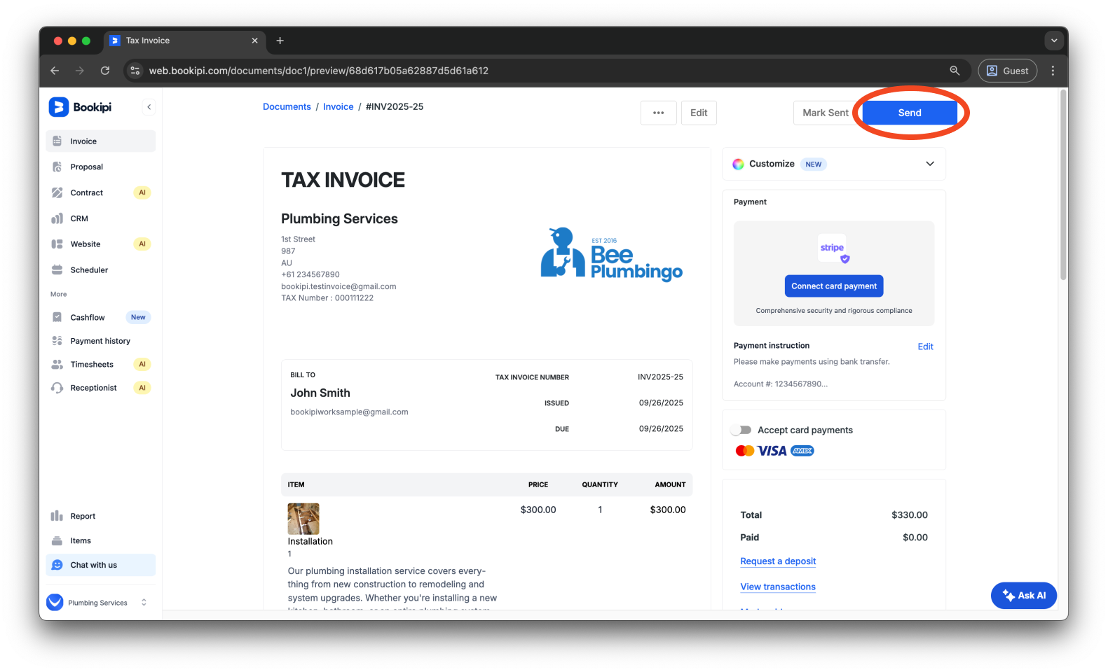 Invoice Web V2 - How to create, send, edit and filter invoices - 9