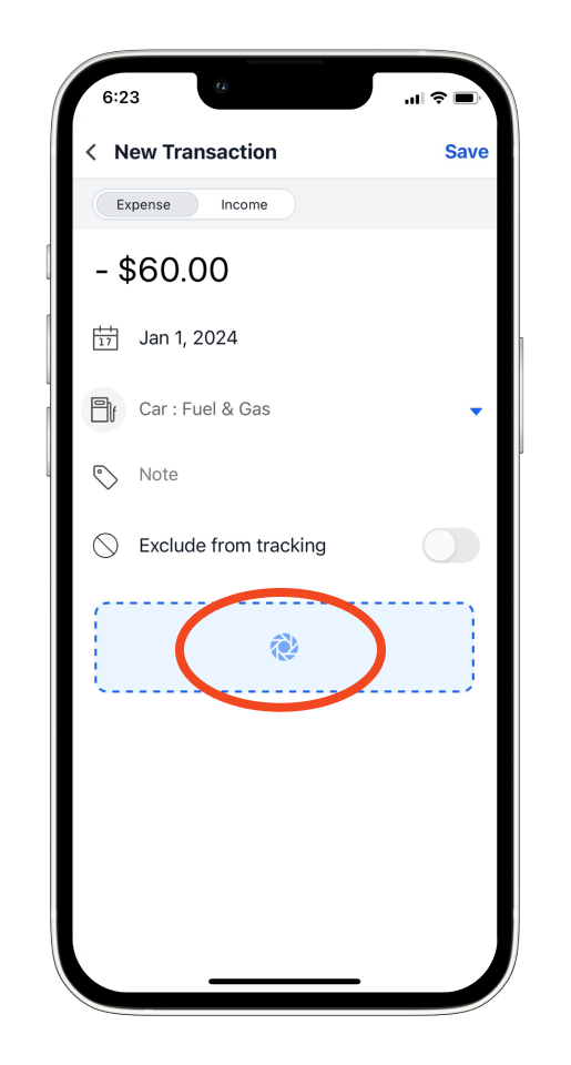 Invoice Mobile App - How to add a photo of a receipt - 4