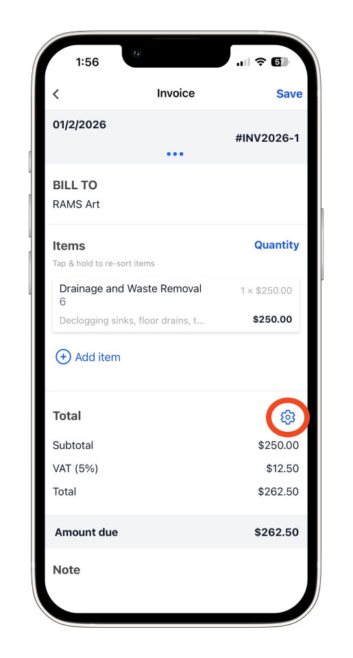 Uncategorized - How to create and send an invoice on the mobile app - 8