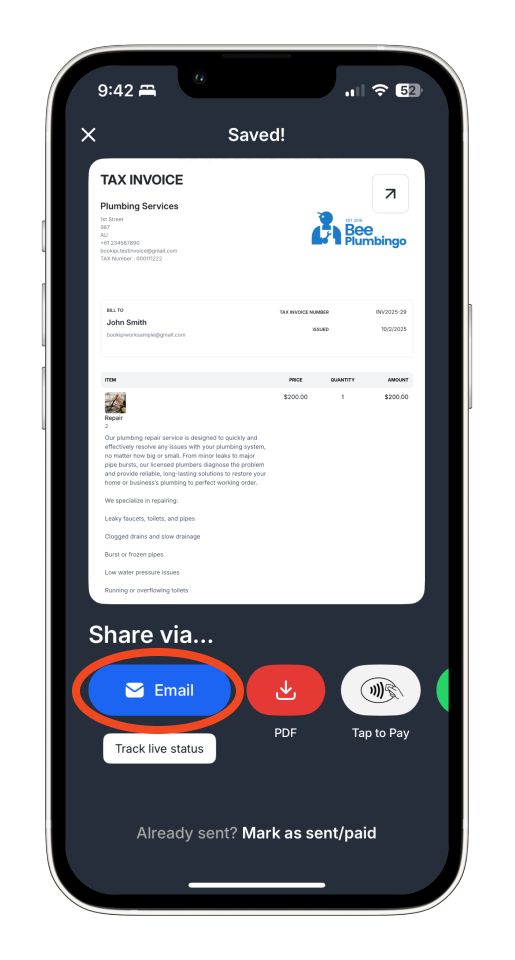 Uncategorized - How to set up a Recurring Invoice in the Bookipi Mobile App - 13