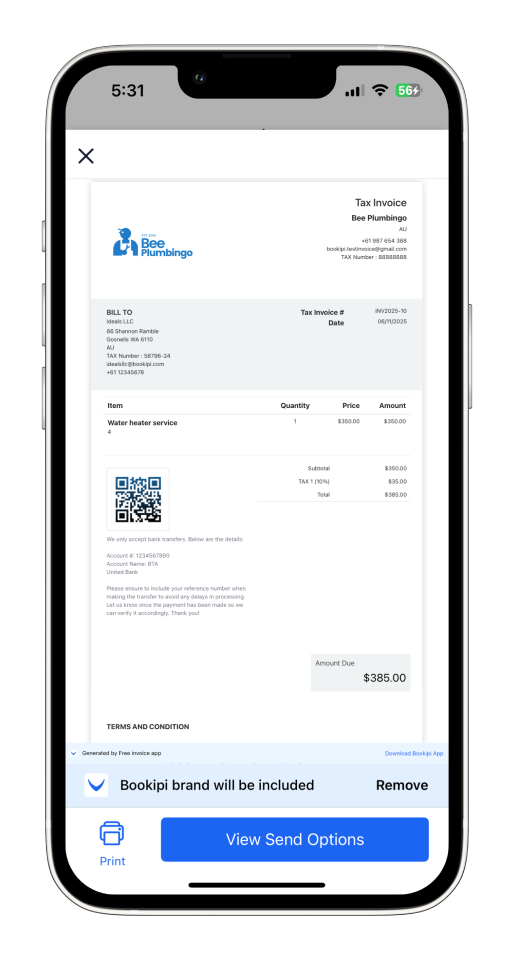 Invoice Mobile App - How to add your logo to invoices on the mobile app - 7