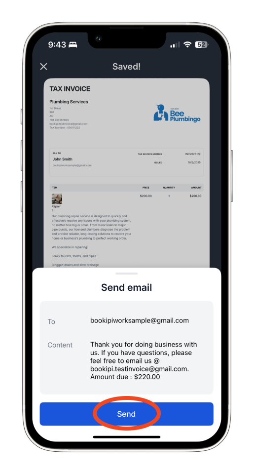 Uncategorized - How to set up a Recurring Invoice in the Bookipi Mobile App - 14