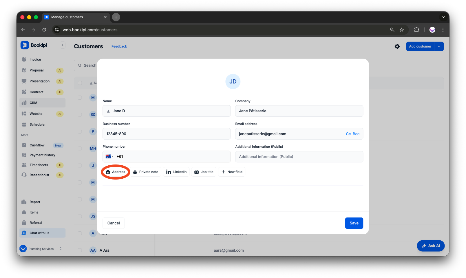 Invoice Web V2 - How to create, edit, copy and delete a customer - 5