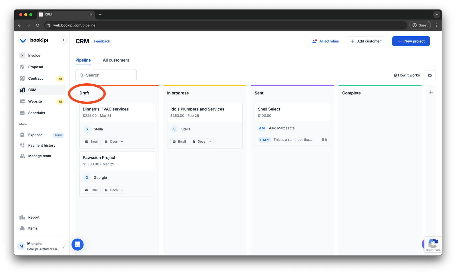 Uncategorized - How to customize the Pipeline statuses in Bookipi CRM - 8