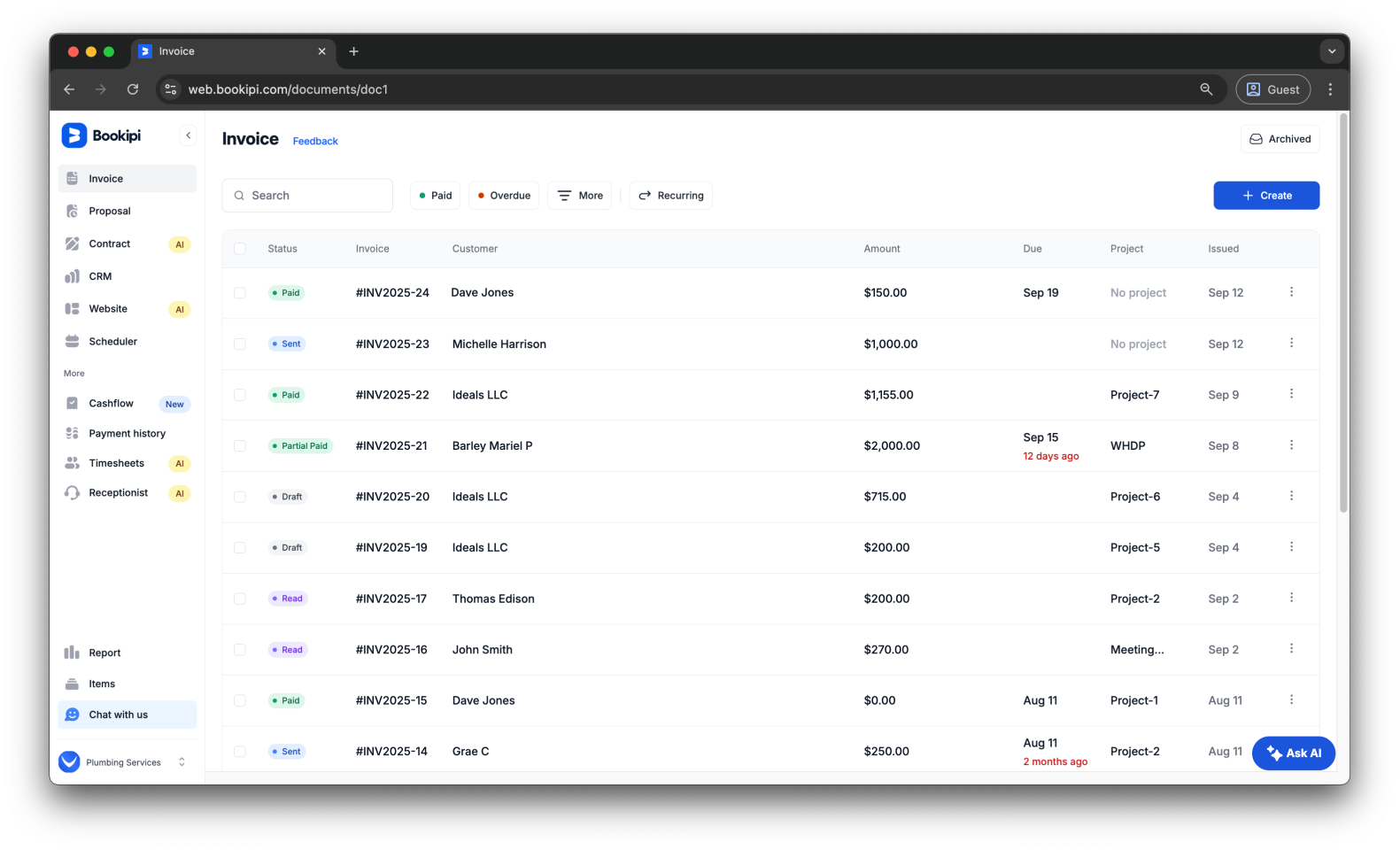 Invoice Web V2 - How to create, send, edit and filter invoices - 15
