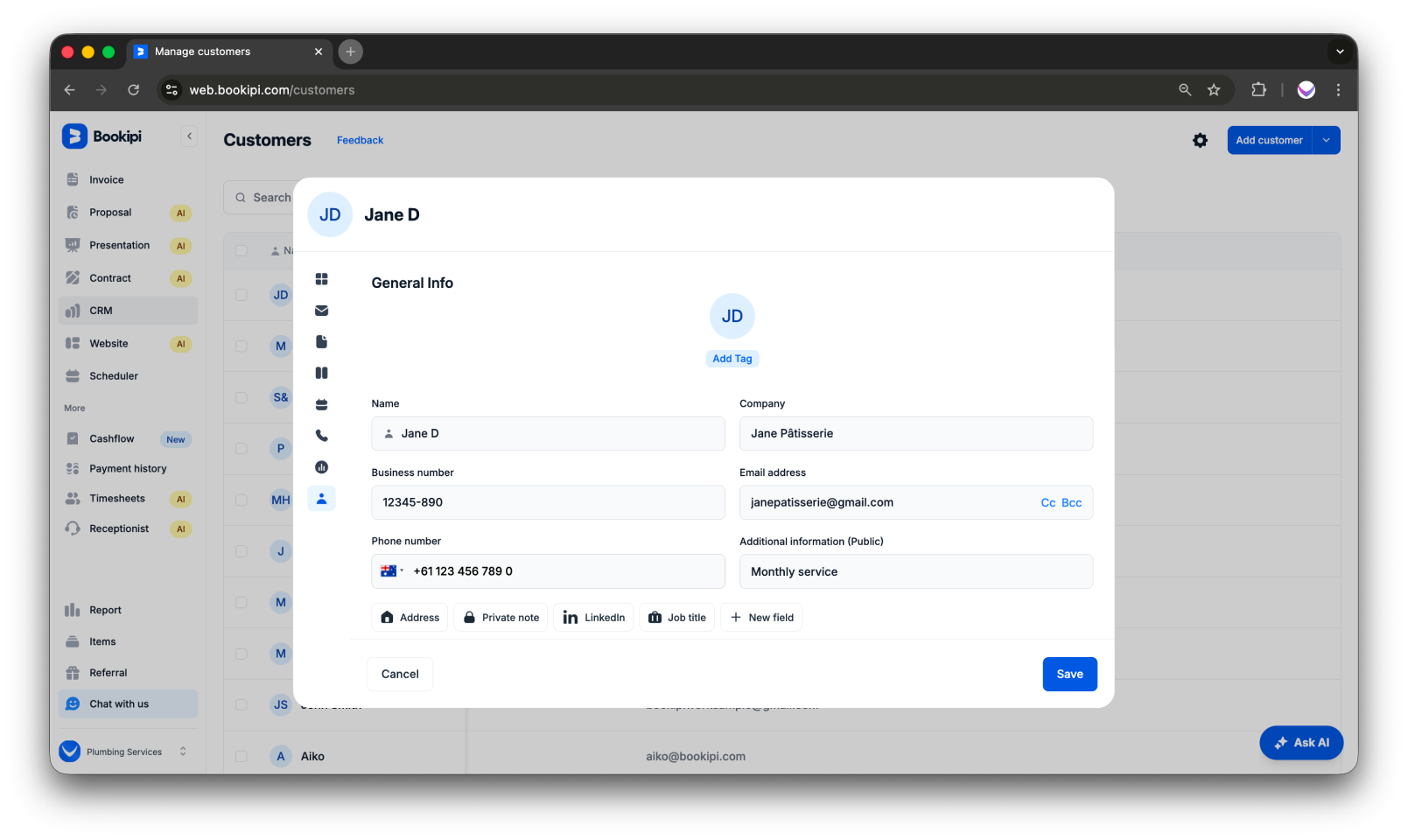 Invoice Web V2 - How to create, edit, copy and delete a customer - 14