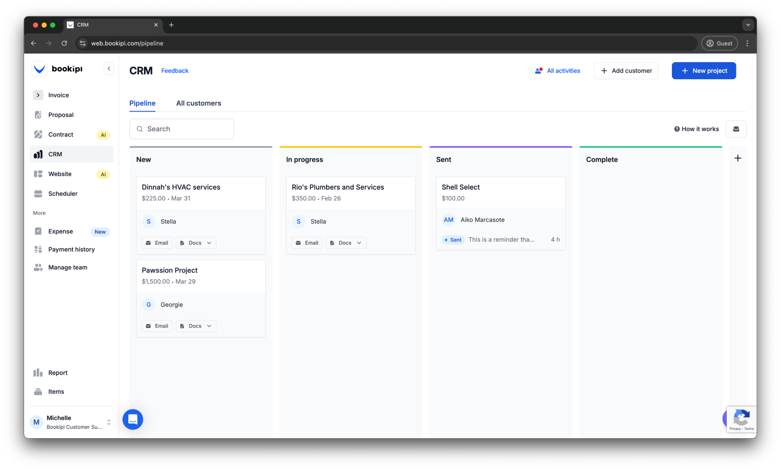 Uncategorized - How to customize the Pipeline statuses in Bookipi CRM - 2