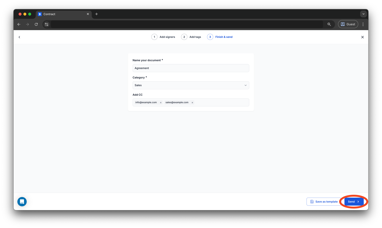 Bookipi eSign - How to create an eSign document from an existing template using Bookipi eSign - 19