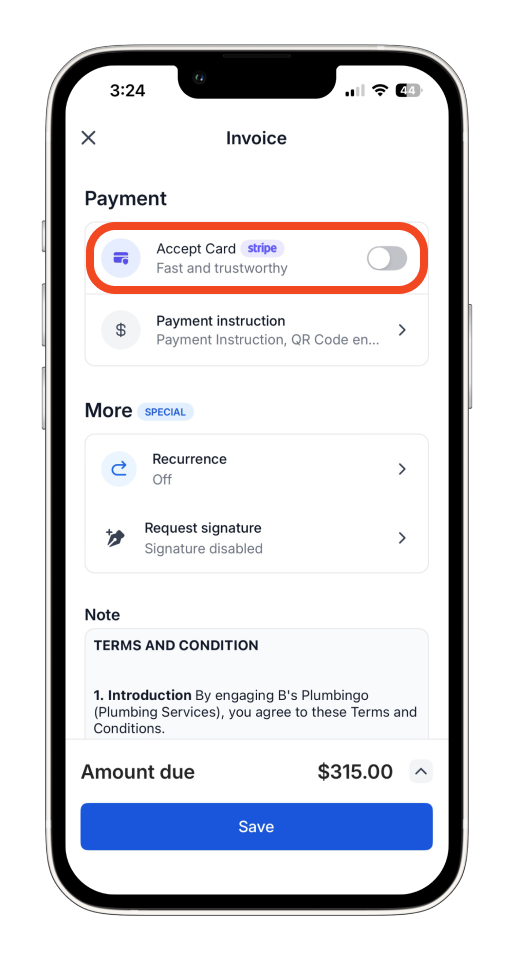 Uncategorized - How to create and send an invoice on the mobile app - 24