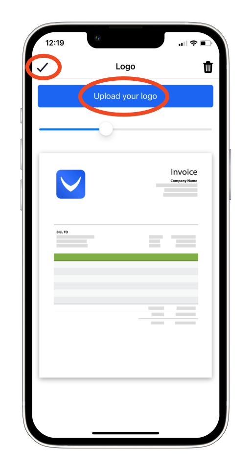 Invoice Mobile App - How to set up your company - 4
