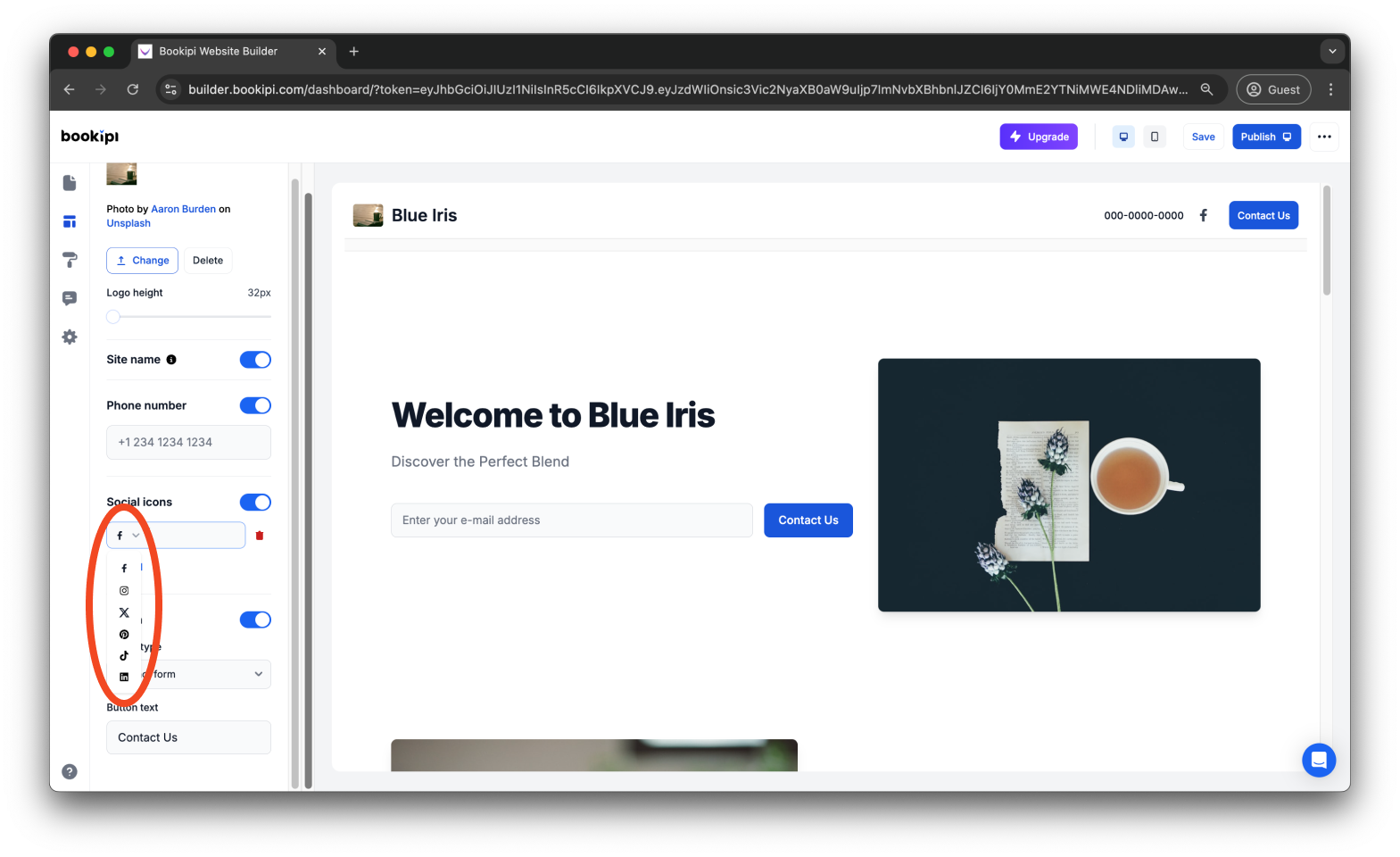 Uncategorized - How to add, edit and delete your social media links in Bookipi AI Website Builder - 7