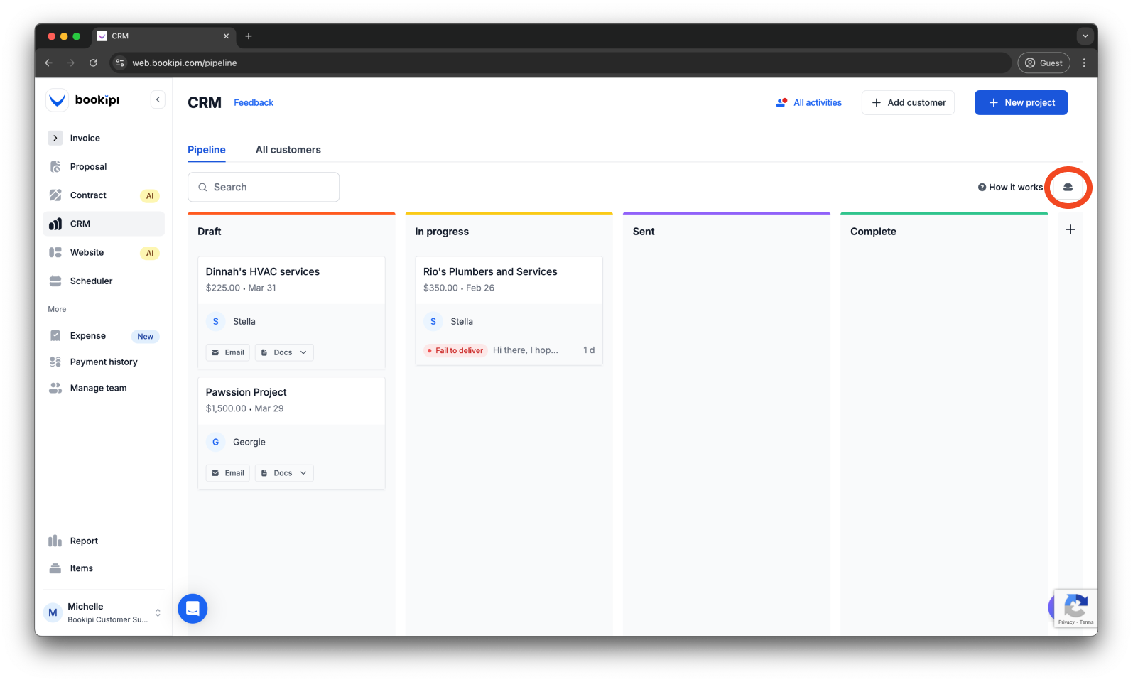 Uncategorized - How to archive or unarchive a project in Bookipi CRM - 7