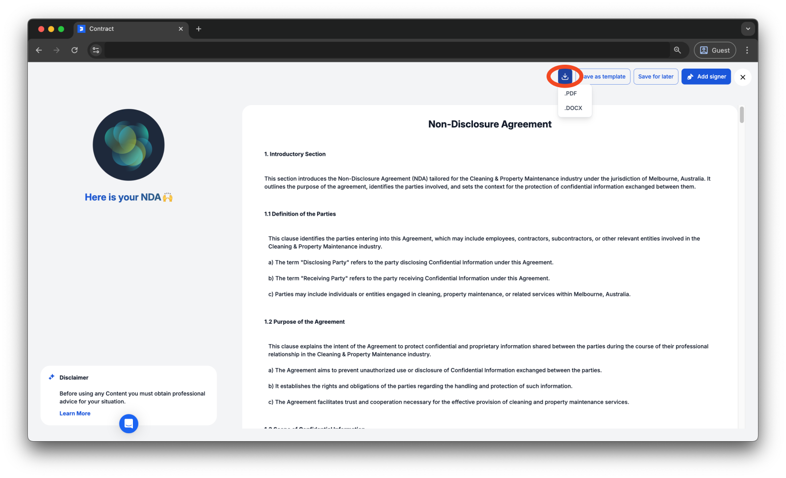 Uncategorized - How to create and send an AI Contract with Bookipi eSign - 16
