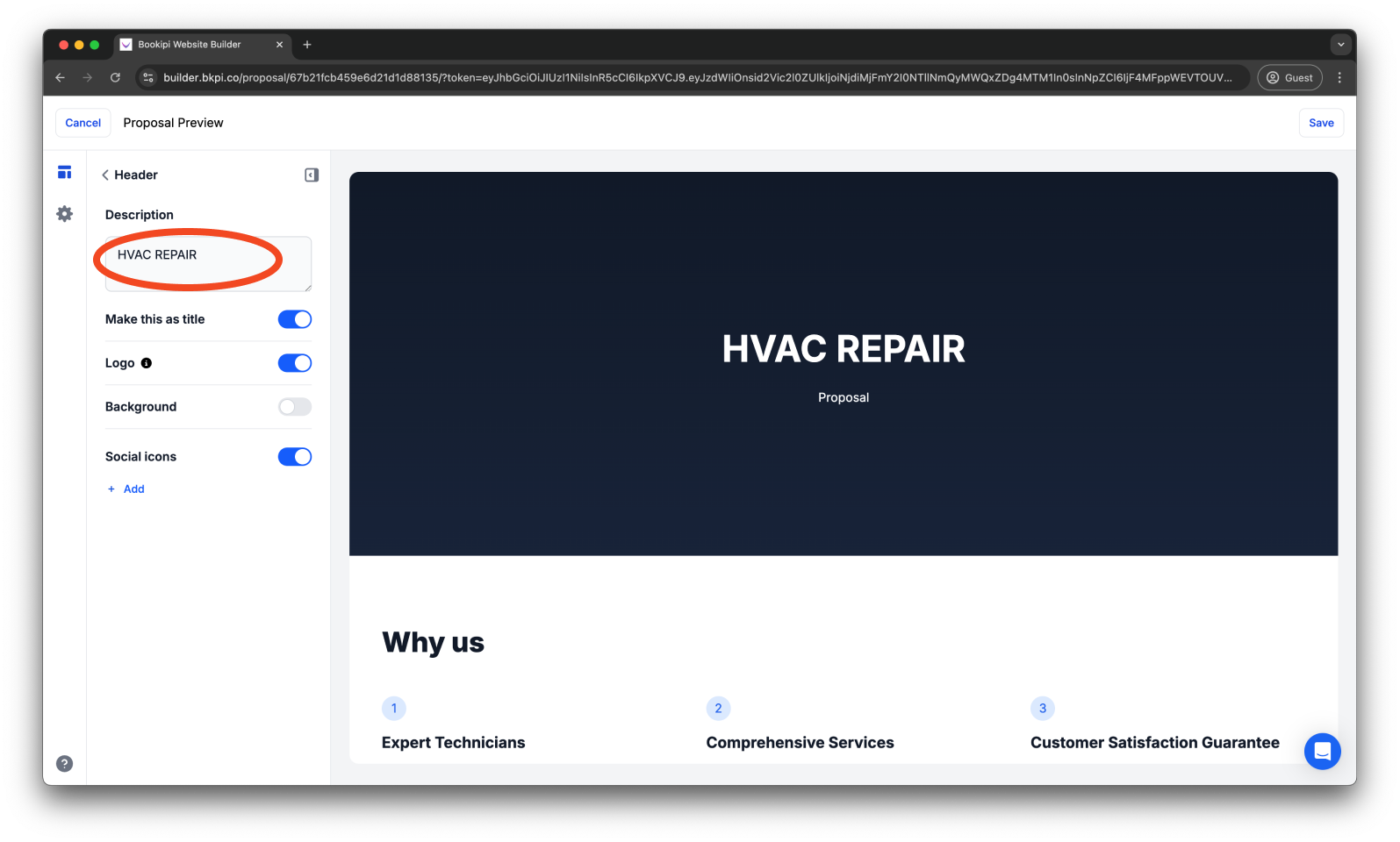 Uncategorized - How to add a title to your Proposal AI - 9
