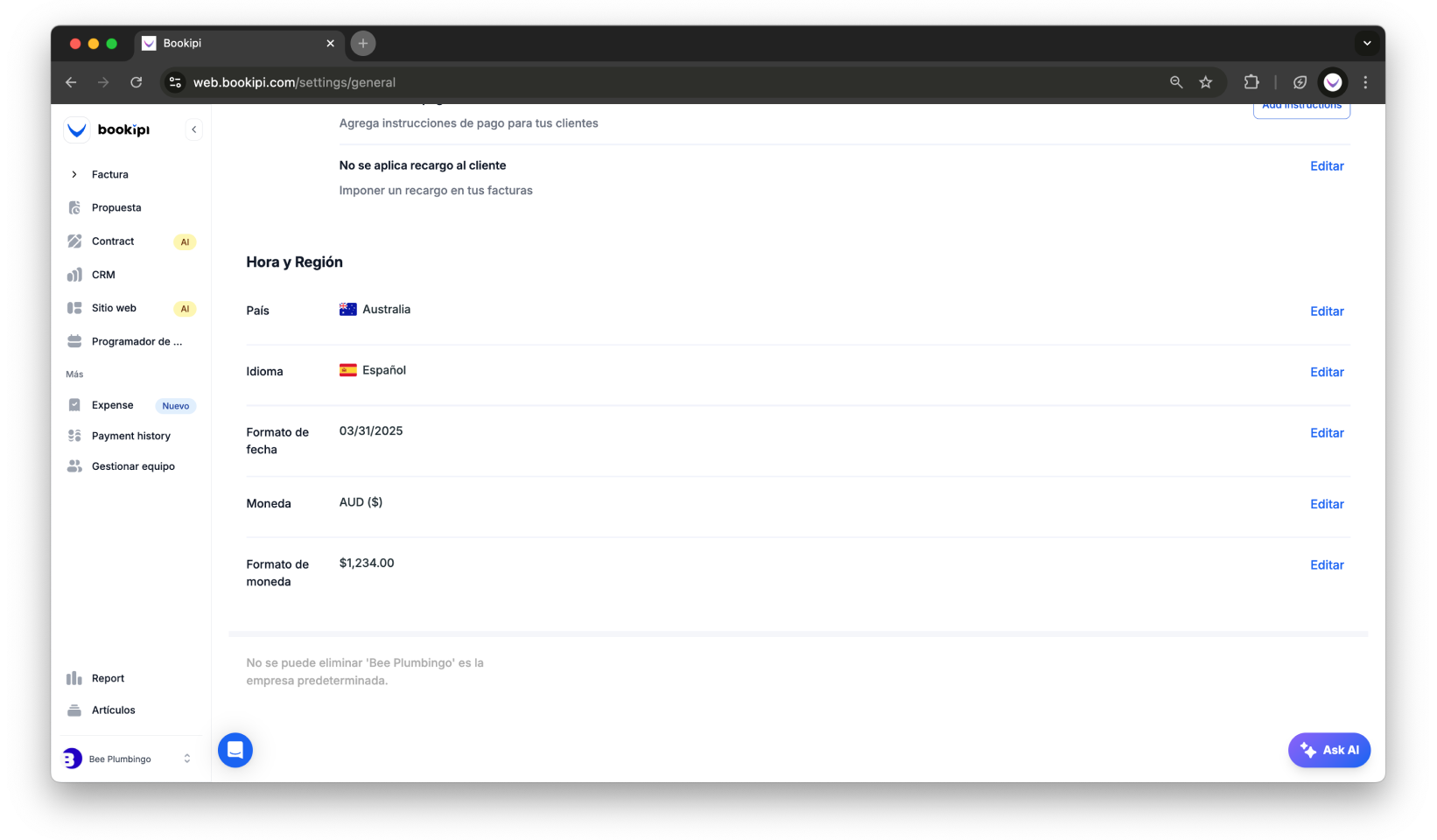 Invoice Web V2 - How to change the language on the Web App - 7
