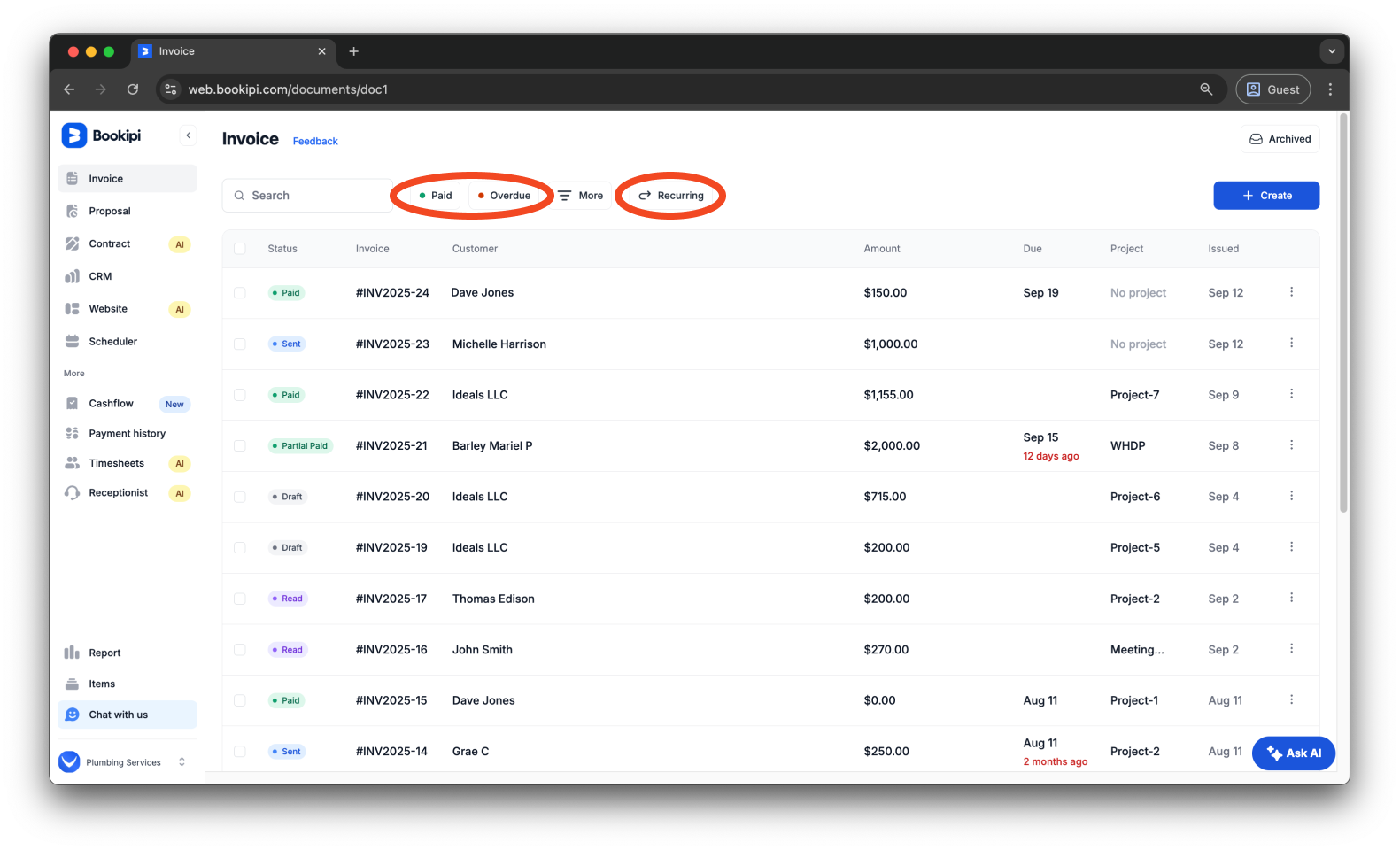 Invoice Web V2 - How to create, send, edit and filter invoices - 22