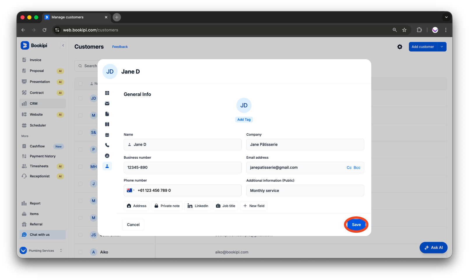 Invoice Web V2 - How to create, edit, copy and delete a customer - 15