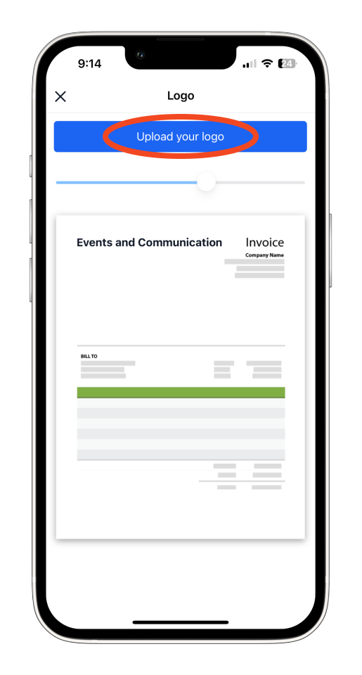 Invoice Mobile App - How to add your logo to invoices on the mobile app - 4