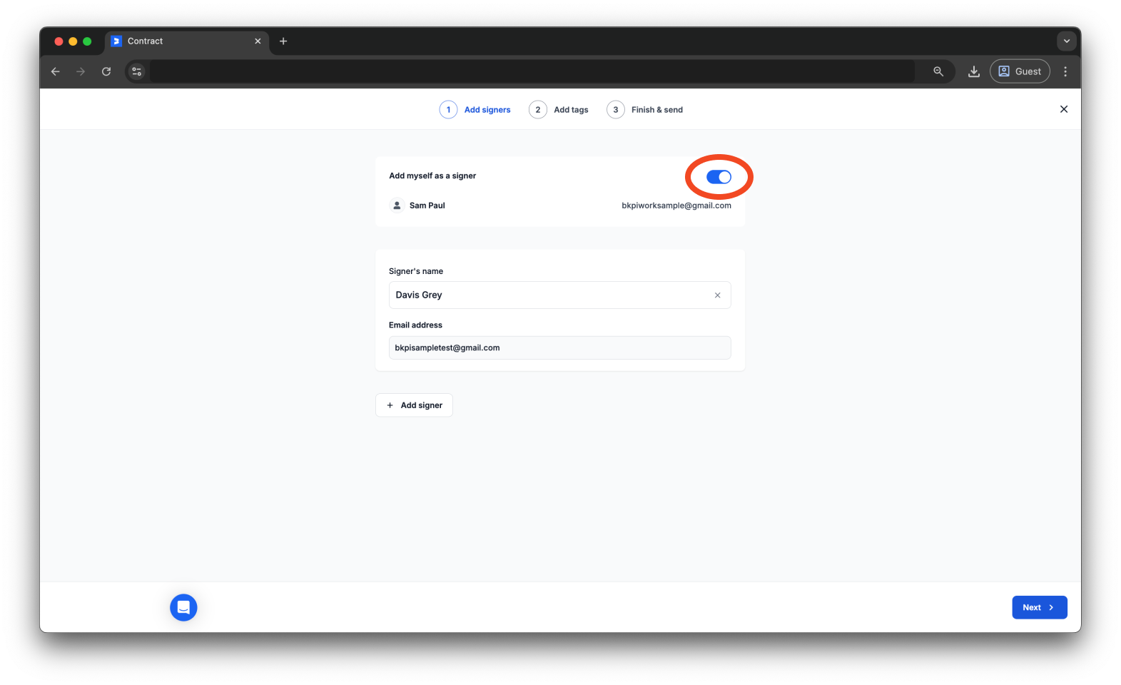 Bookipi eSign - How to create an eSign document from an existing template using Bookipi eSign - 11