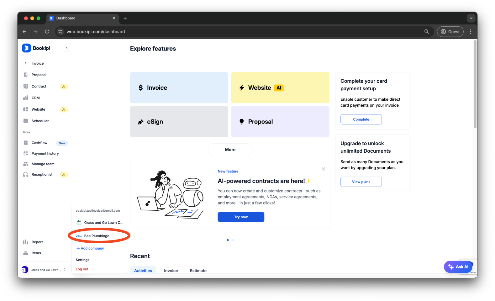 Bookipi Subscriptions - How to upgrade from a Free Plan to a Starter Plan Subscription - 2