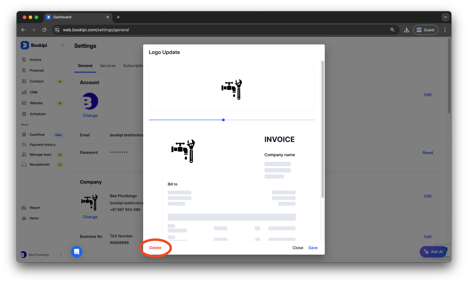 Invoice Web V2 - How to Change Your Logo on Web V2 - 4