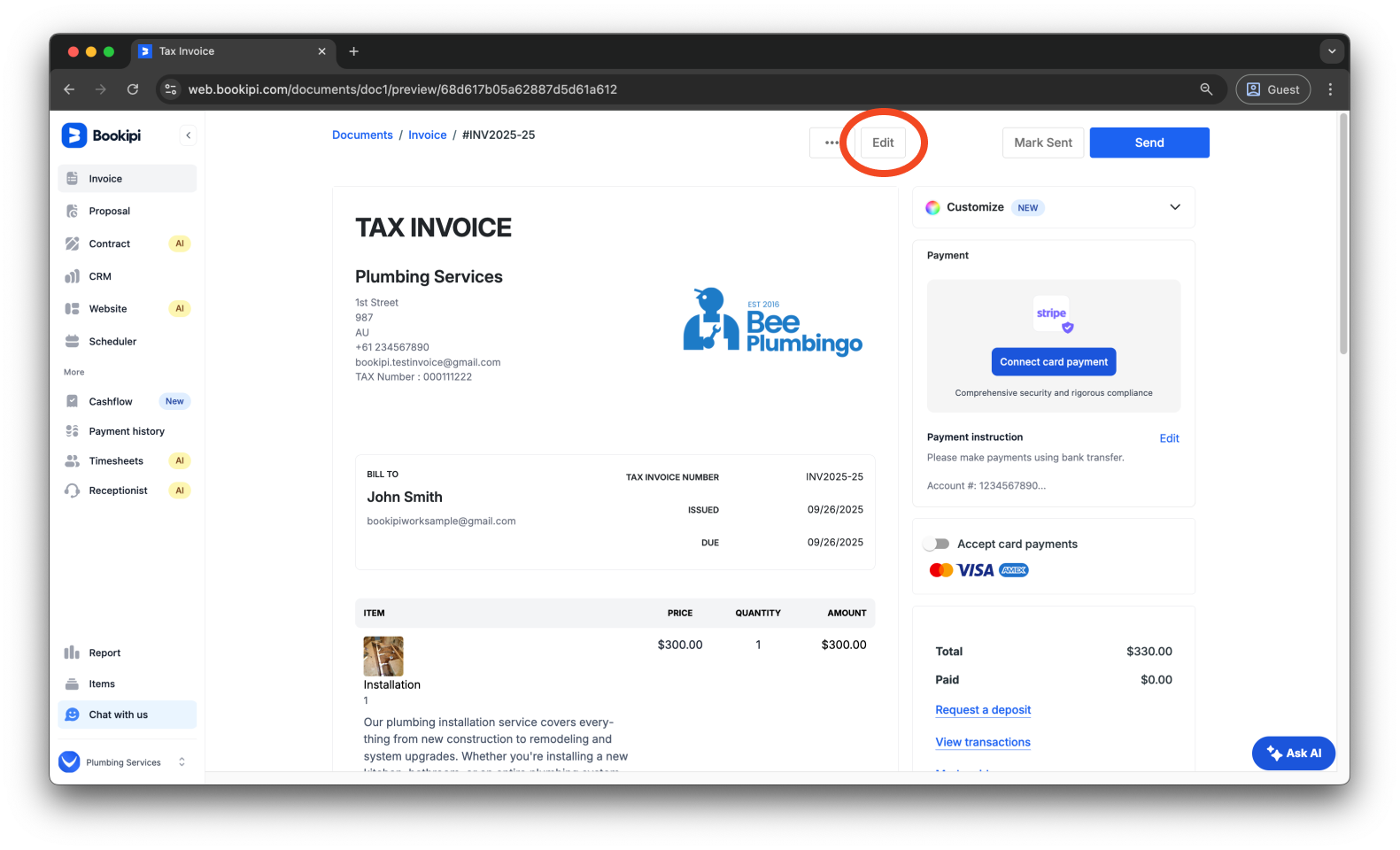 Invoice Web V2 - How to create, send, edit and filter invoices - 17