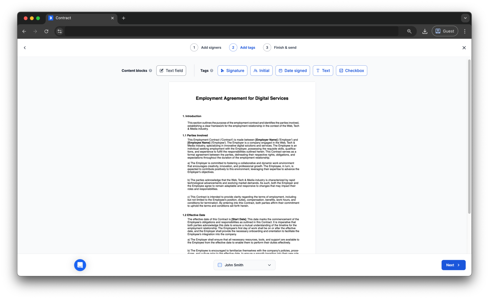 Uncategorized - How to create and send an AI Contract with Bookipi eSign - 25