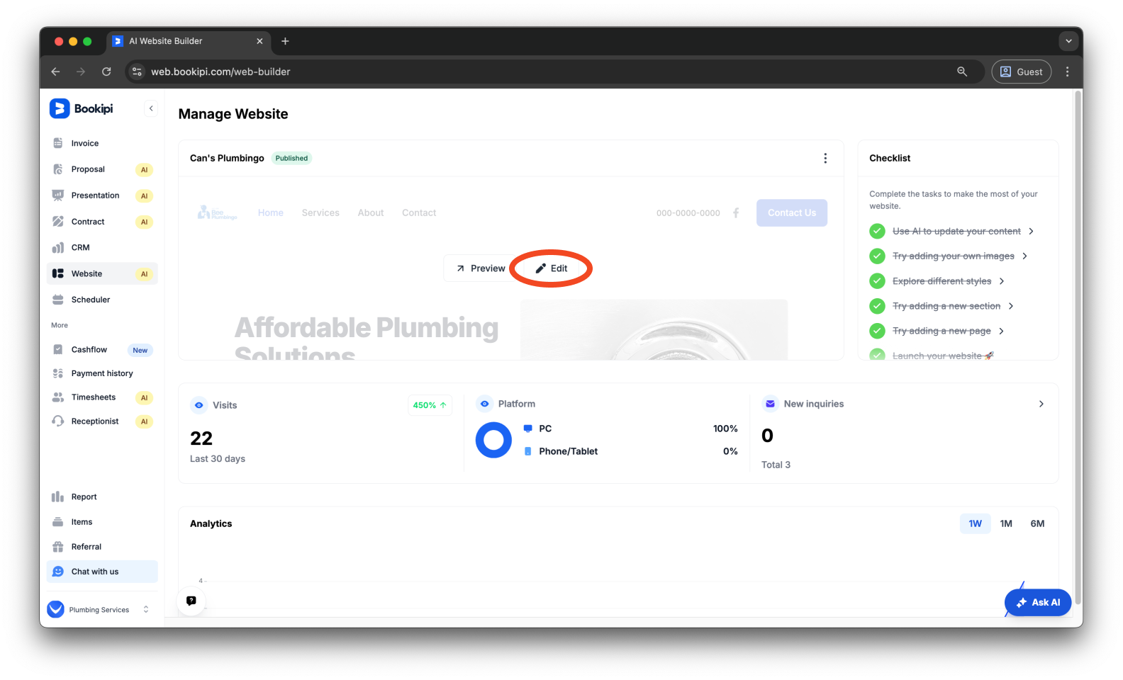 Uncategorized - How to disconnect your domain in Bookipi AI Website Builder - 2