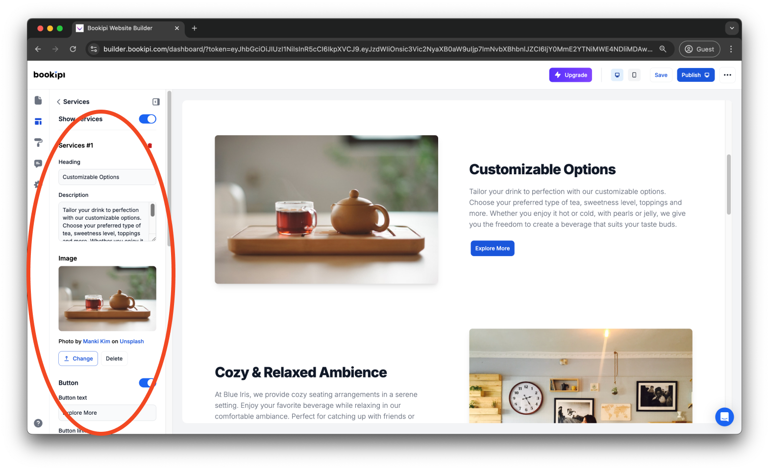 Bookipi AI Website Builder - How to add, edit and delete your products or services in Bookipi AI Website Builder - 5
