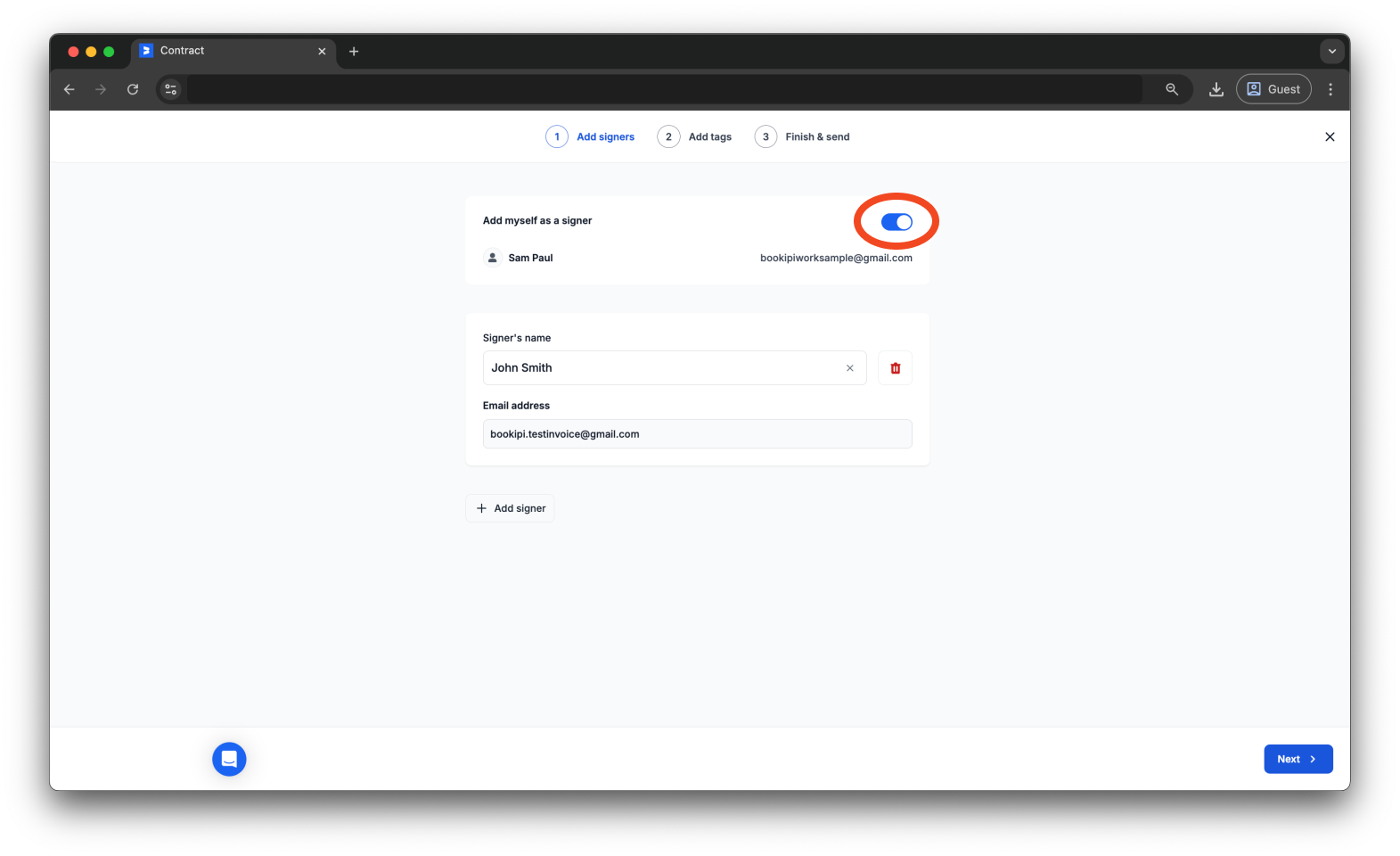 Bookipi eSign - How to create an eSign document from scratch using Bookipi eSign - 5