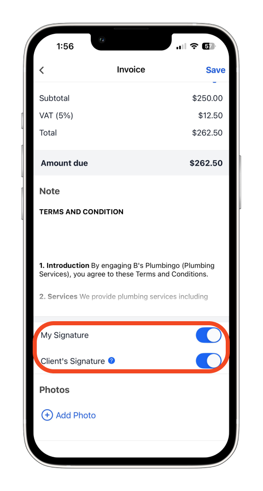 Uncategorized - How to create and send an invoice on the mobile app - 9
