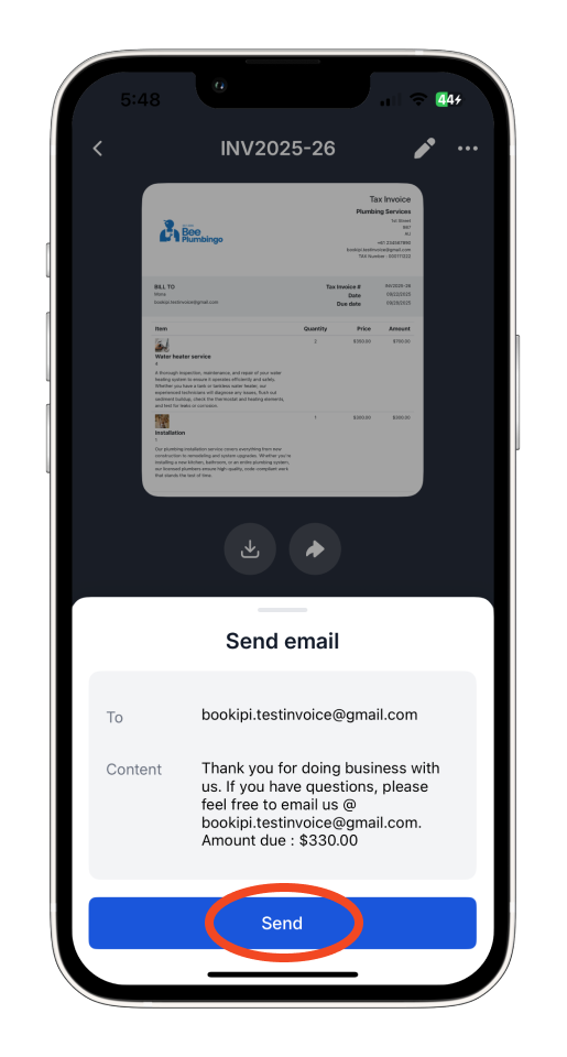 Uncategorized - How to edit a Partially or Fully Paid Invoice in the Bookipi Mobile App - 13