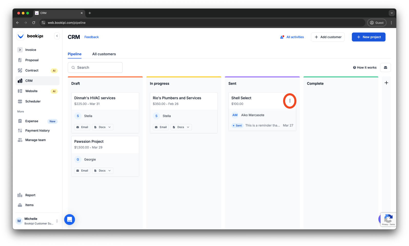 Uncategorized - How to archive or unarchive a project in Bookipi CRM - 3