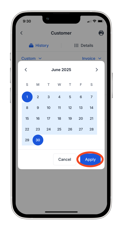 Invoice Mobile App - How to create and send a customer statement - 15