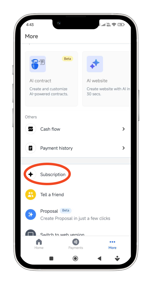 Uncategorized - Managing Your Subscription in the Bookipi Invoice Mobile App - 2