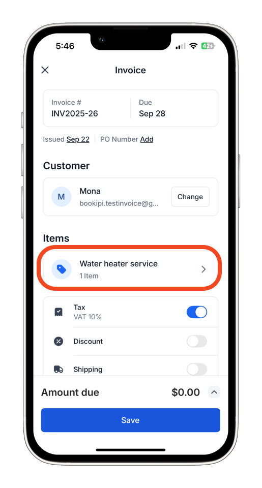 Uncategorized - How to edit a Partially or Fully Paid Invoice in the Bookipi Mobile App - 5