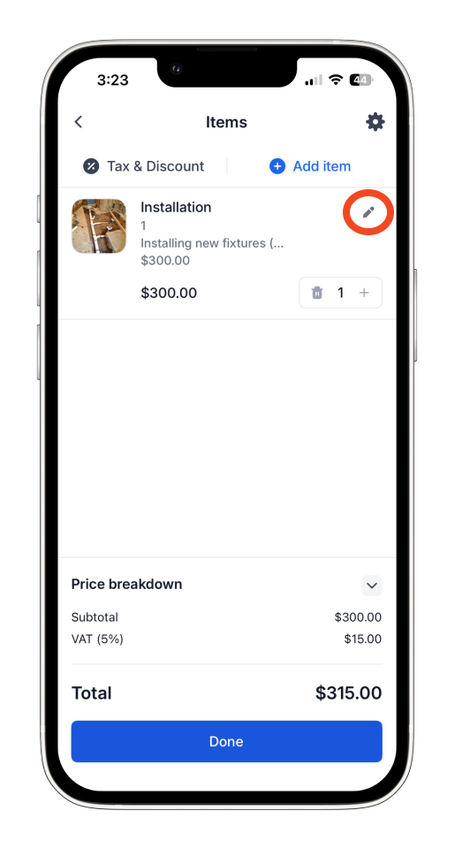 Uncategorized - How to create and send an invoice on the mobile app - 20