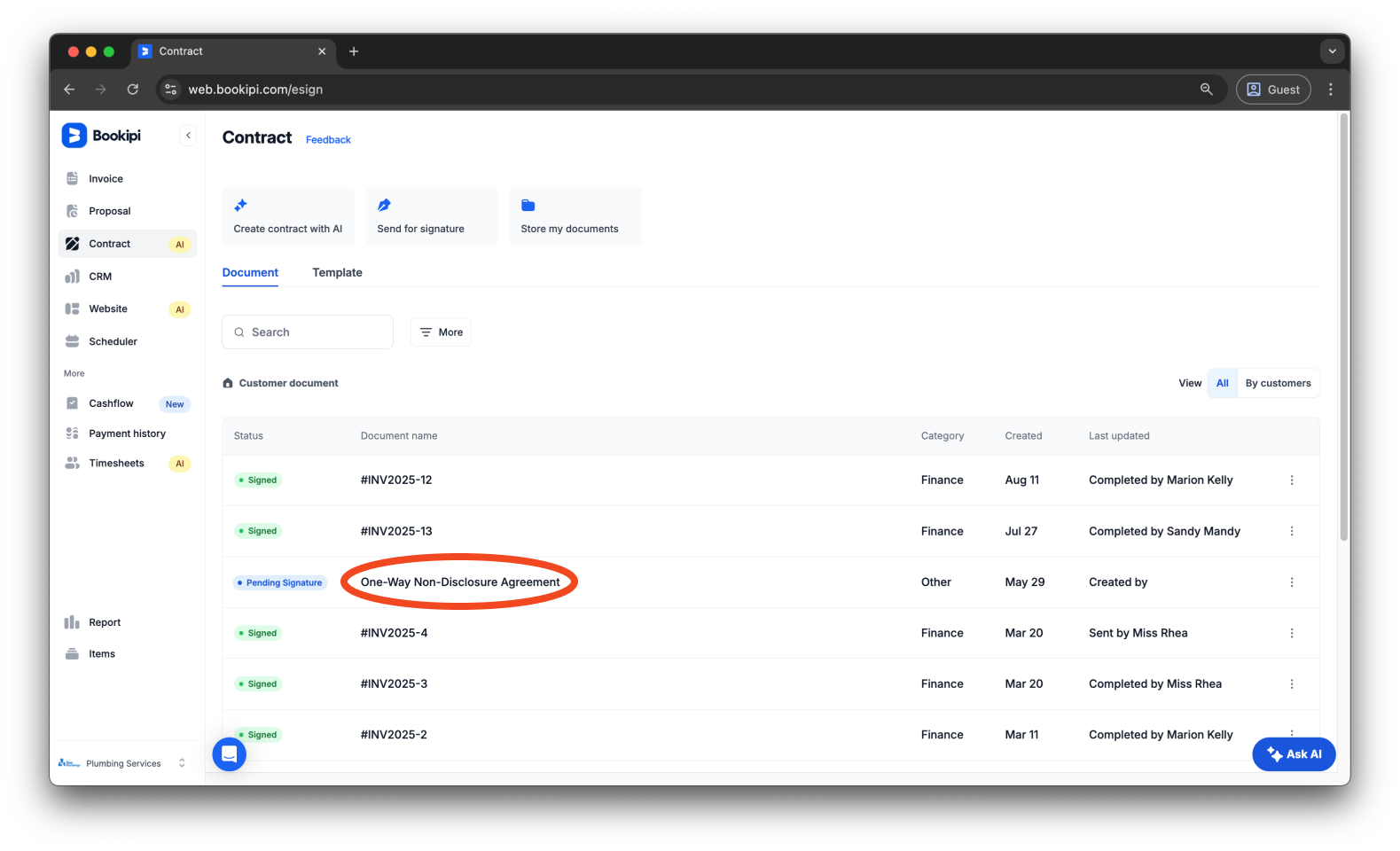 Uncategorized - How to add an access code to your Bookipi eSign document - 15
