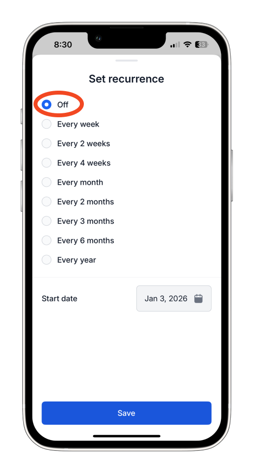 Uncategorized - How to end a recurring Invoice in the Bookipi Mobile App - 6
