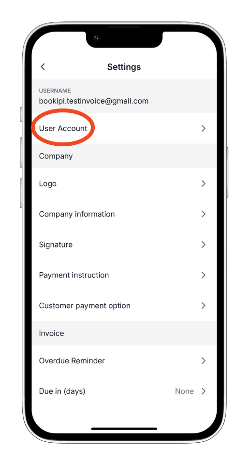 Invoice Mobile App - How to reset your password - 10