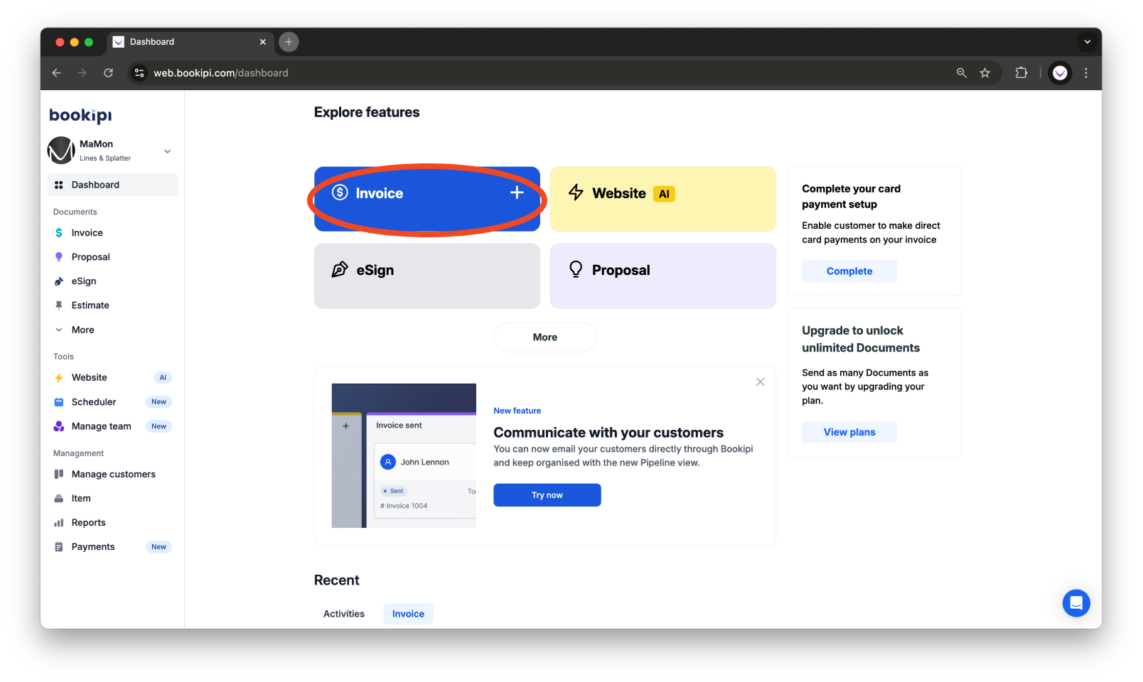 Invoice Web V2 - How to request a signature from customers - 1