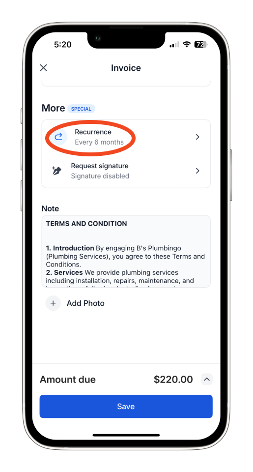 Uncategorized - How to edit a recurring invoice using the Bookipi mobile app - 3